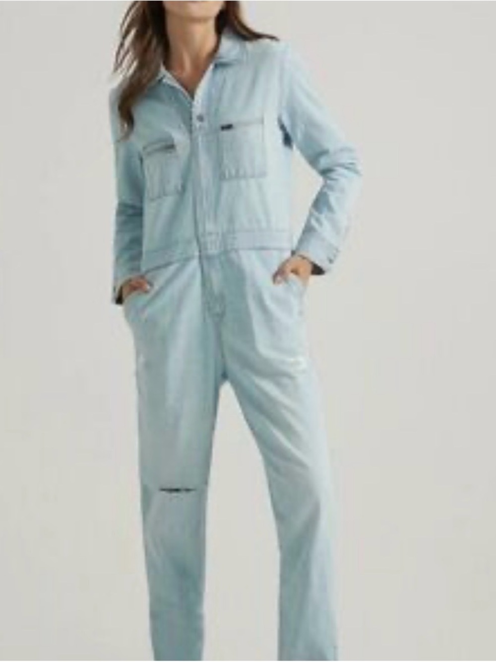 Free People x Lee Union-Alls Coverall Denim Jumpsuit S
